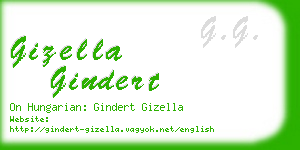 gizella gindert business card